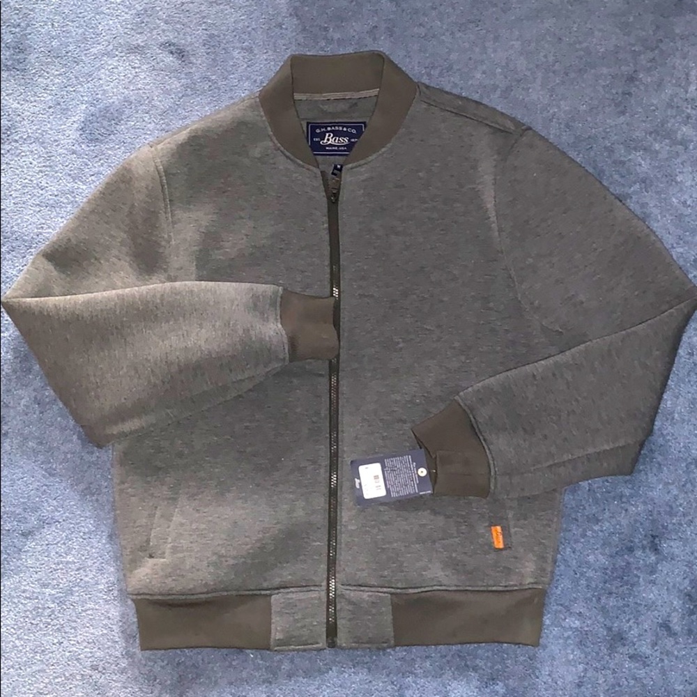 G.H. BASS Gray Bomber Jacket NWT